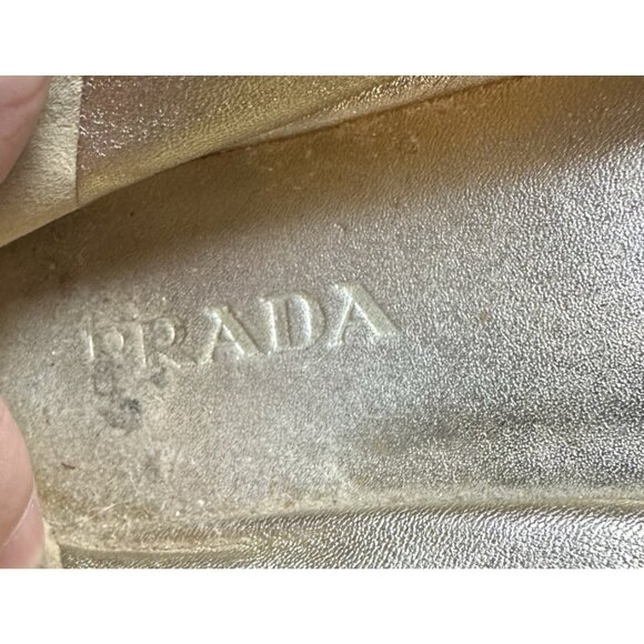 Prada Black Canvas Milano Logo Embroidered Espadrille Slip On Flats Women’s 7.5 - Picture 11 of 12